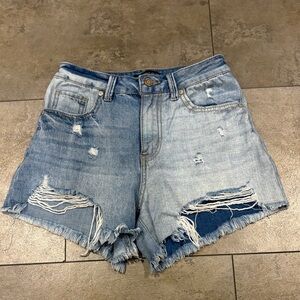 Sincerely Jules Light Blue Distressed Jean Shorts